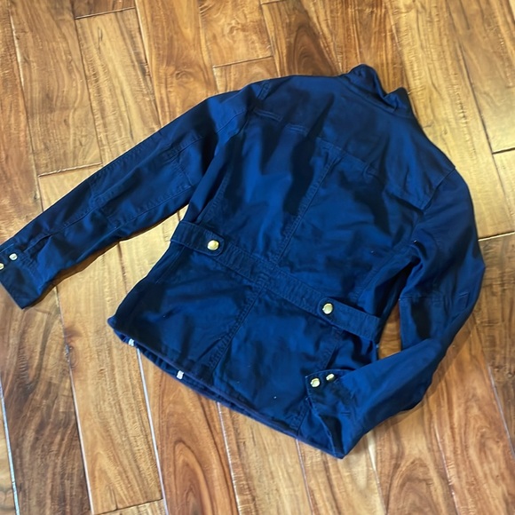 Women's J. Crew Relaxed Boyfriend Field Utility Jacket Navy Blue, Small, VGUC - Picture 7 of 9